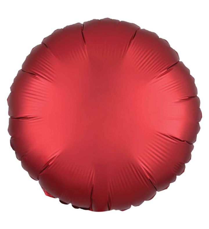 18" Satin Luxe Sangria Round Foil Balloon Anagram - Unpackaged