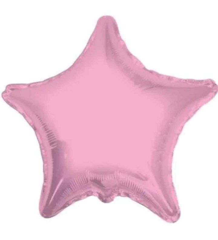 18" Solid Baby Pink Star