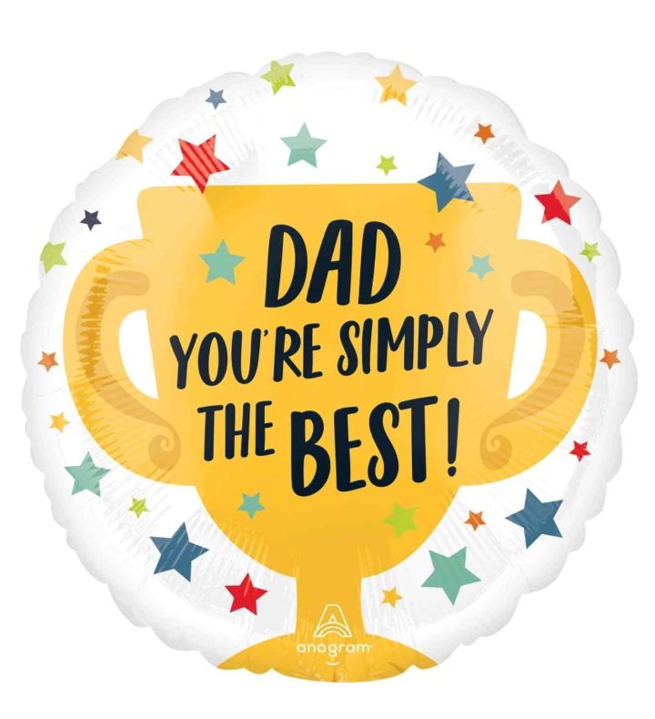 18" Dad You're Simply The Best Foil Balloon
