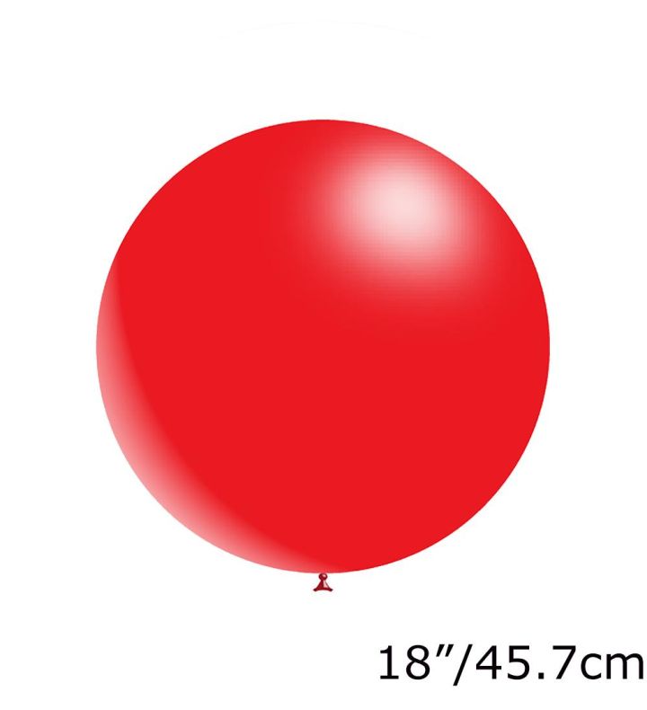 18" Decotex Red 16 Latex Balloons 10ct