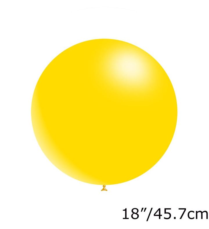 18" Decotex Yellow 11 Latex Balloons 10ct