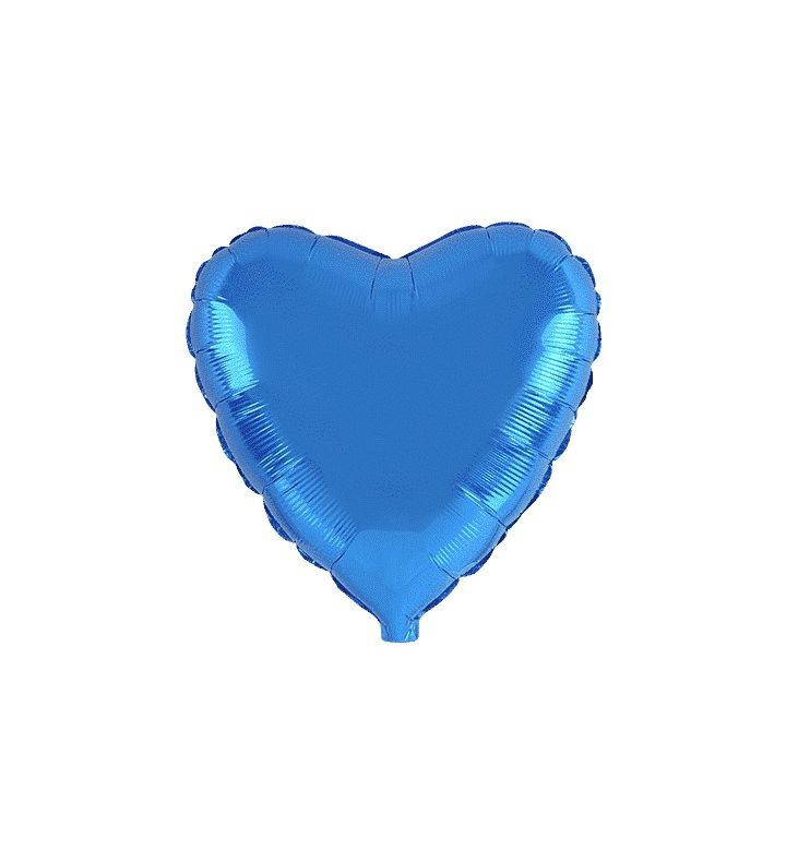 18" Flexmetal Heart Sapphire Blue Foil Balloon
