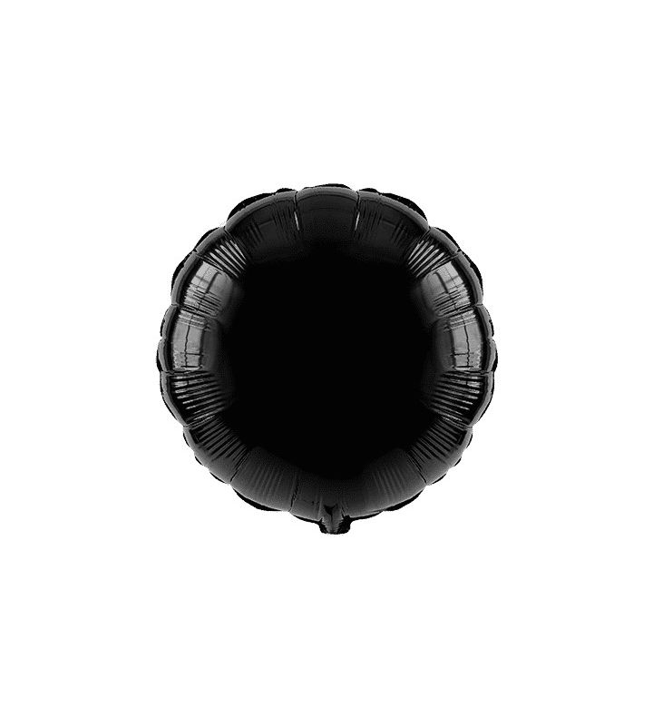 18" Flexmetal Round Black Foil Balloon
