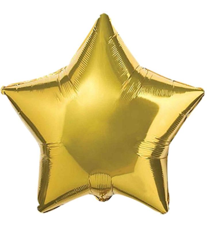 18" Star Gold Flexmetal Foil Balloon
