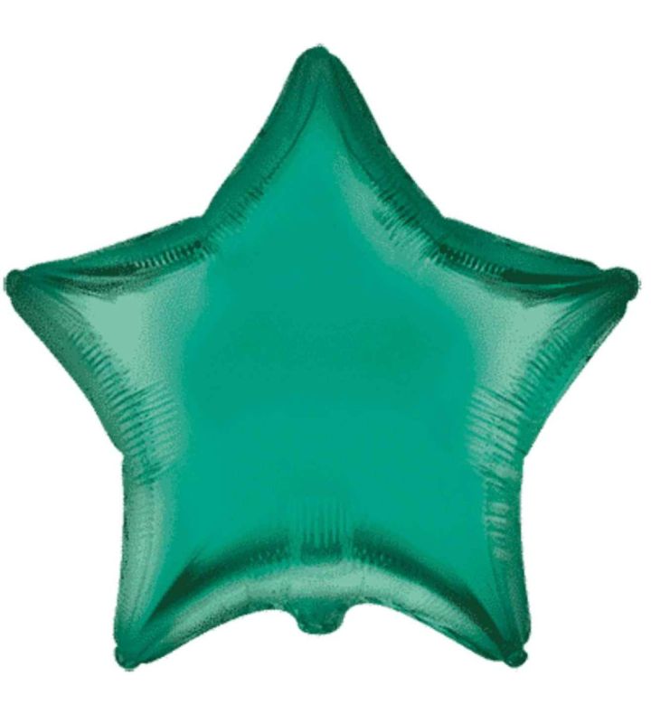 18" Star Green Flexmetal Foil Balloon