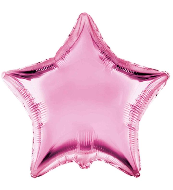 18" Star Satin Paste Pink Flexmetal Foil Balloon