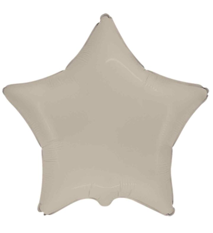 18" Star Matte Creamy Latte Flexmetal Foil Balloon