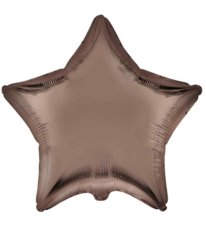 18" Star Satin Brown Flexmetal Foil Balloon