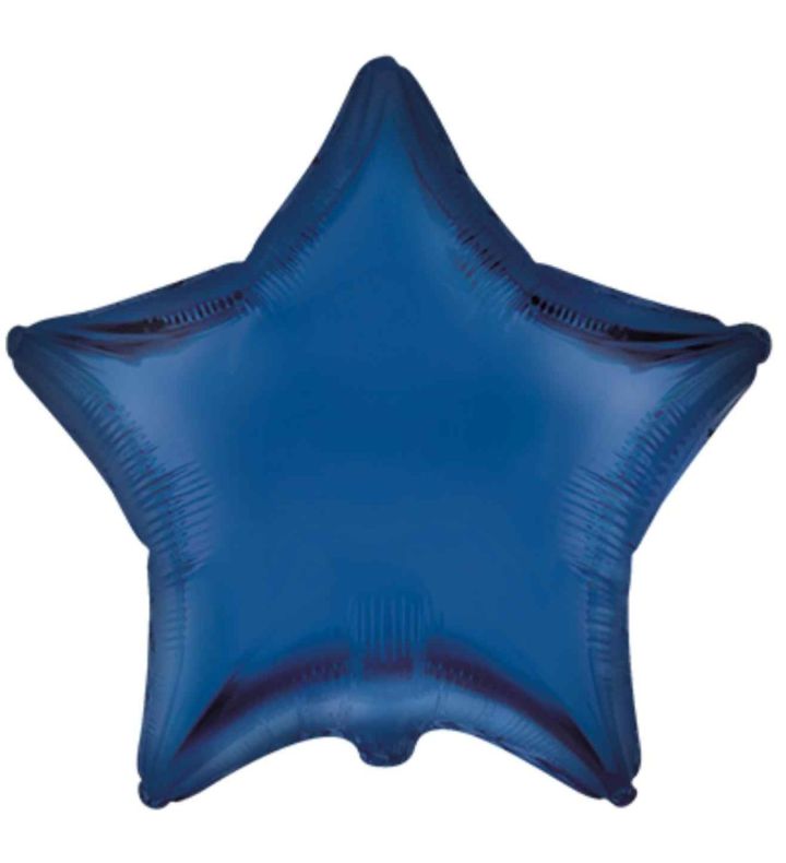 18" Star Satin Navy Flexmetal Foil Balloon