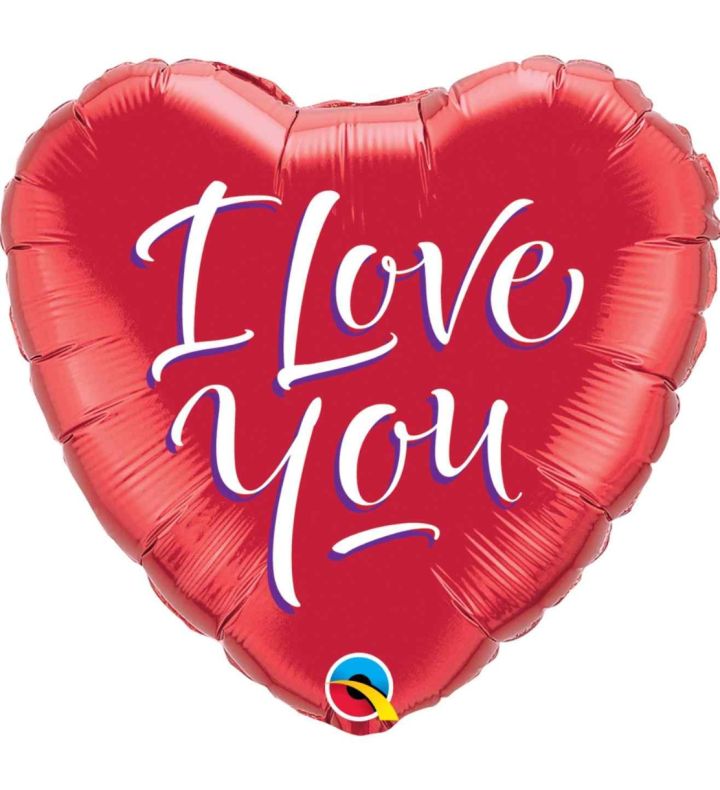 18" I Love You Red Heart Foil Balloon