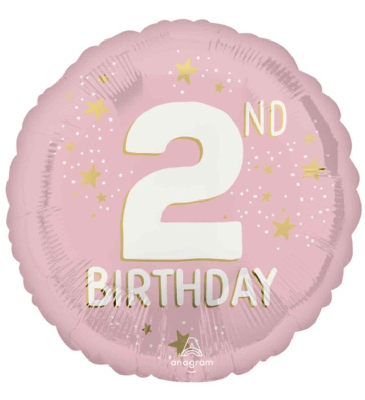 18" Little Miss 2nd Birthday Anagram Foil Balloon