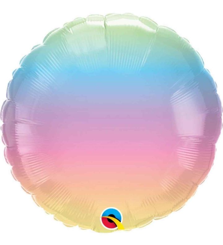 18" Pastel Ombre Round Foil Balloon