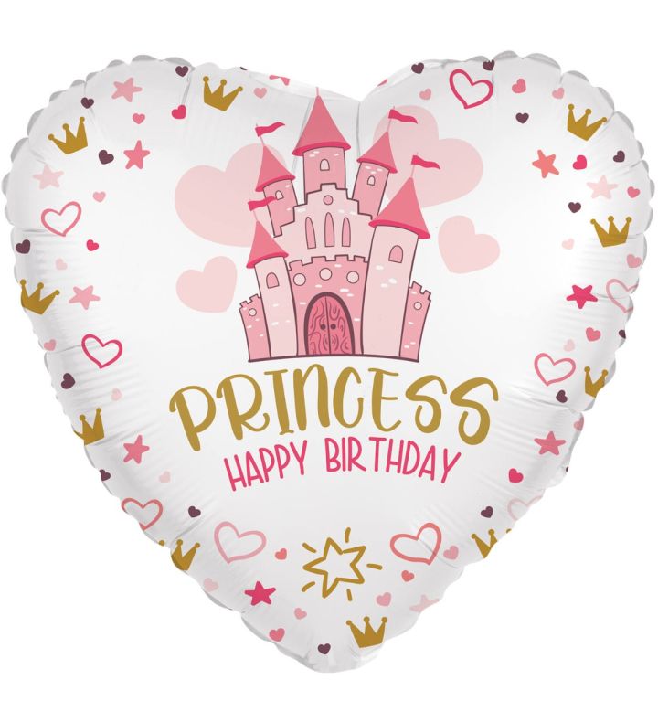 18" Princess Happy Birthday Foil Balloon