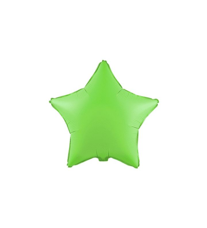 18" Flexmetal Star Fluorescent Green Foil Balloon