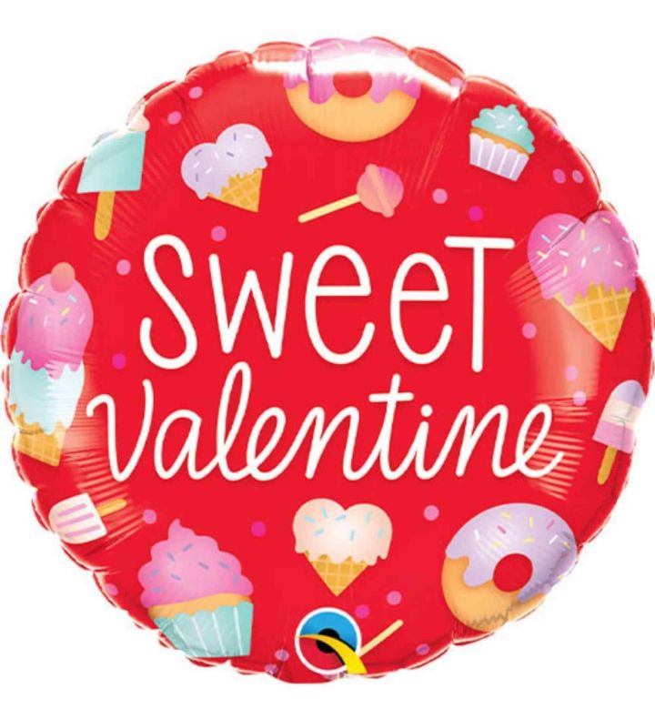 18" Sweet Valentine Confectionery Round Foil Balloon