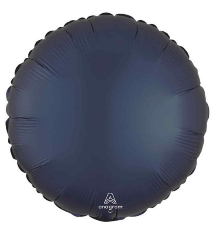 18" True Navy Satin Round Foil Balloon