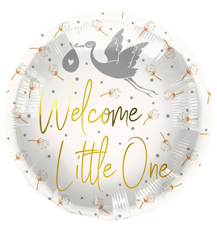 18" Welcome Little One Round Foil Balloon