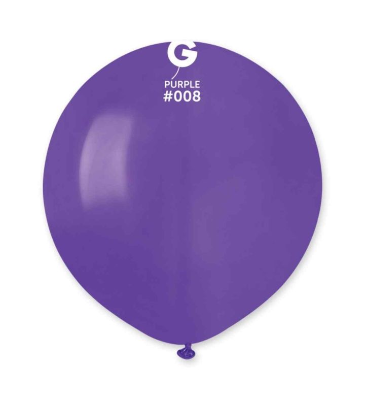 19" Gemar Purple 008 Latex Balloons 25ct