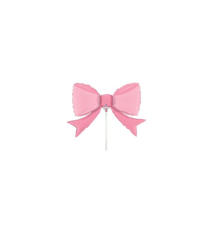 Mini Bow Pink Betallic Foil Balloon