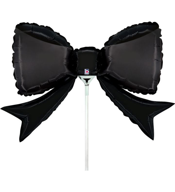Mini Bow Black Betallic Foil Balloon