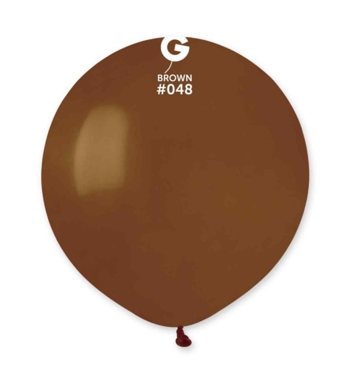 19" Gemar Brown 048 Latex Balloons 25ct