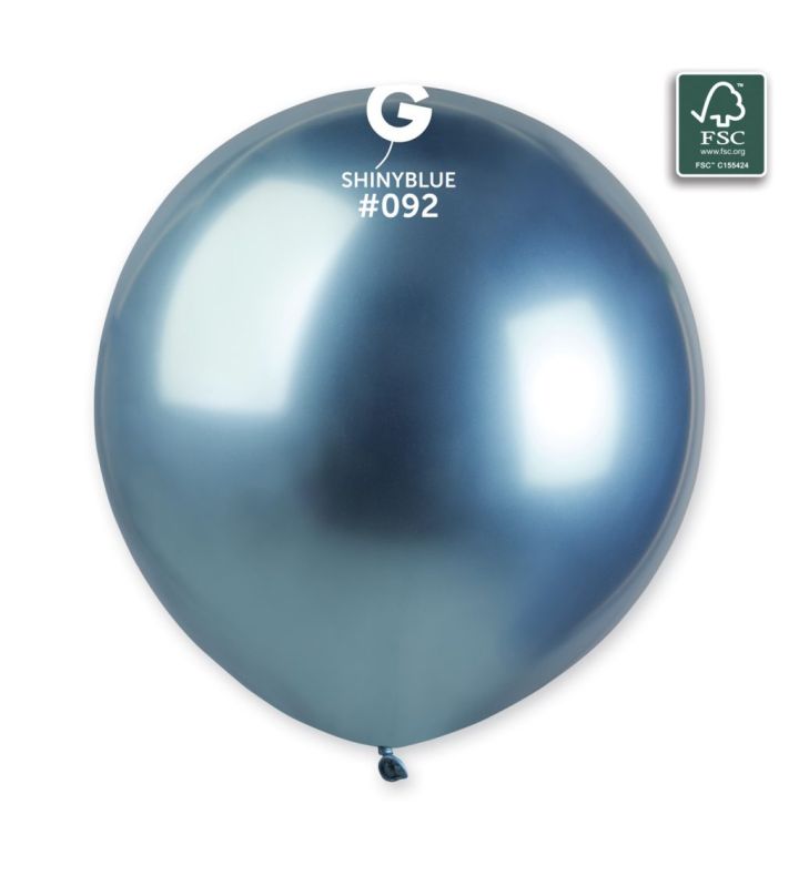 19" Gemar Shiny Blue 092 Latex Balloons 25ct
