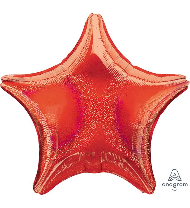 19" Red Dazzler Star Foil Balloon