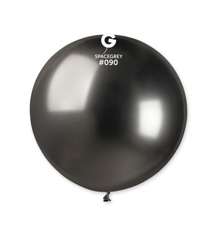 19" Shiny Space Grey 090 Gemar Latex Balloons 25ct
