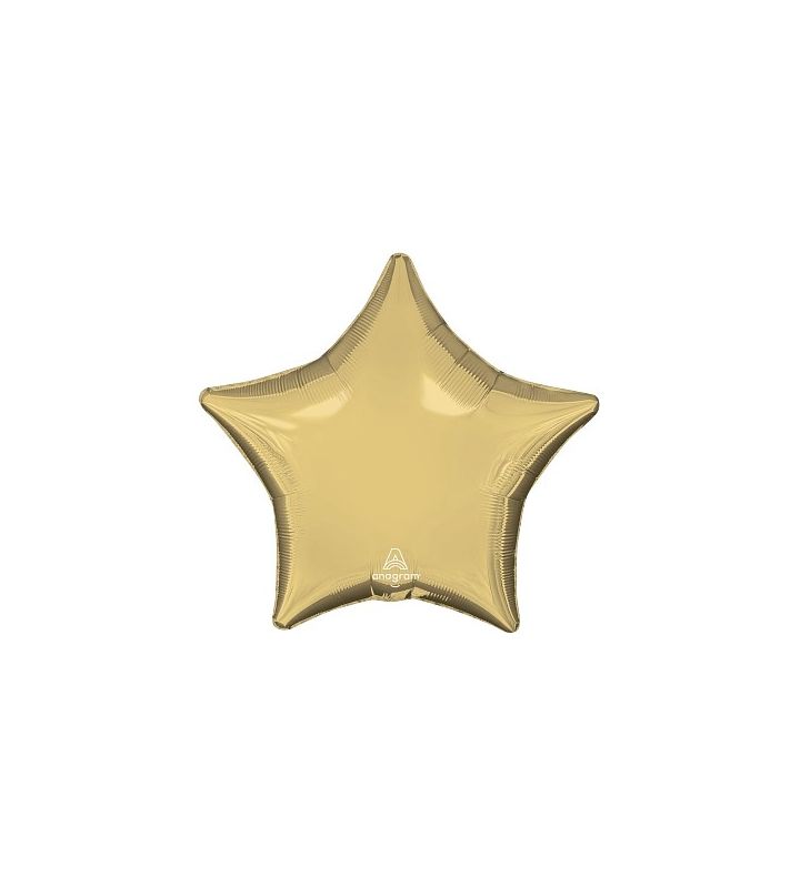 19" White Gold Star Anagram Foil Balloon