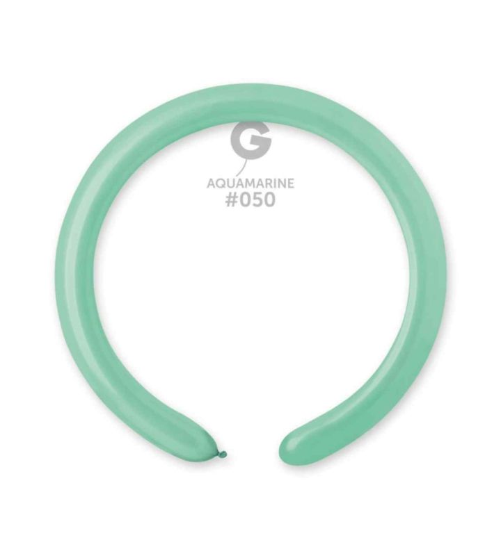 2" Gemar Aquamarine 050 Modelling Latex Balloons 100ct