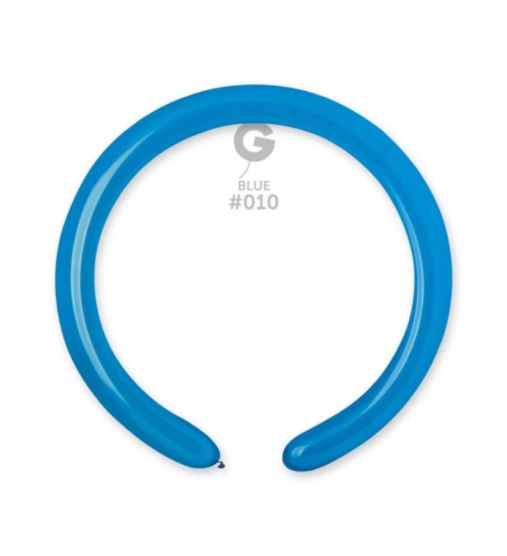 2" Gemar Blue 010 Modelling Latex Balloon 100ct