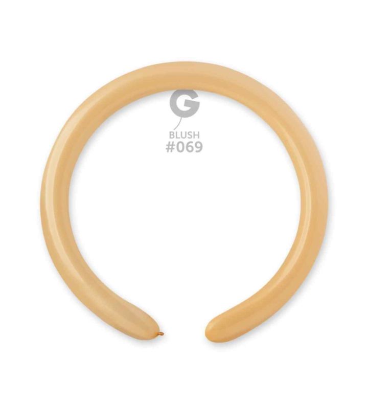 2" Gemar Blush 069 Modelling Latex Balloons 100ct