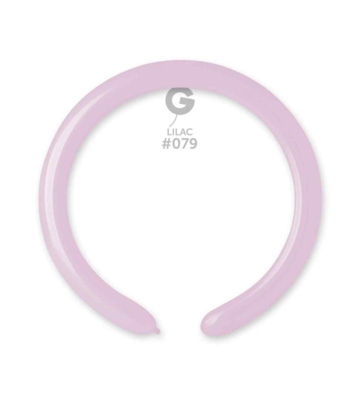 2" Gemar Lilac 079 Modelling Latex Balloons 100ct