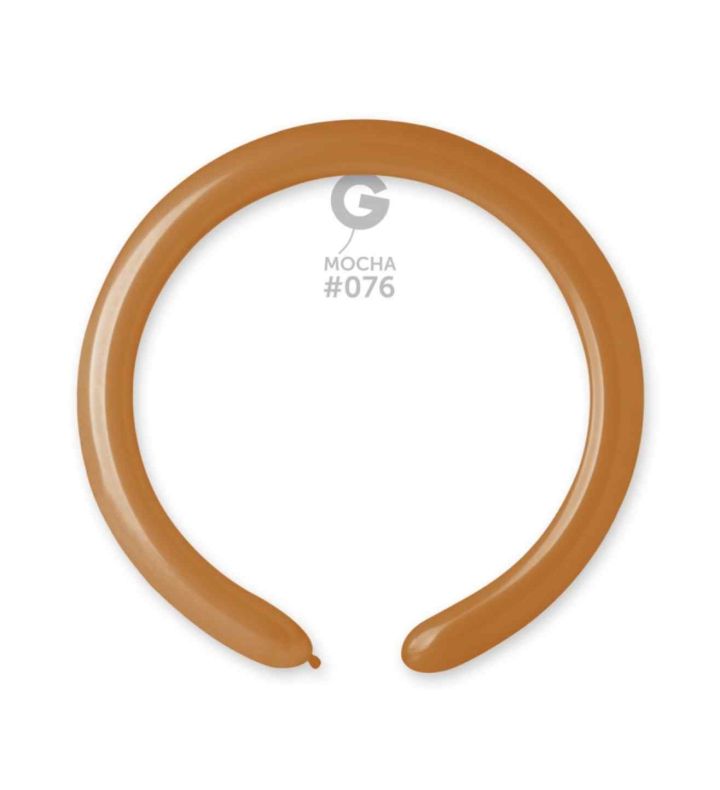 2" Gemar Mocha 076 Modelling Latex Balloons 100ct