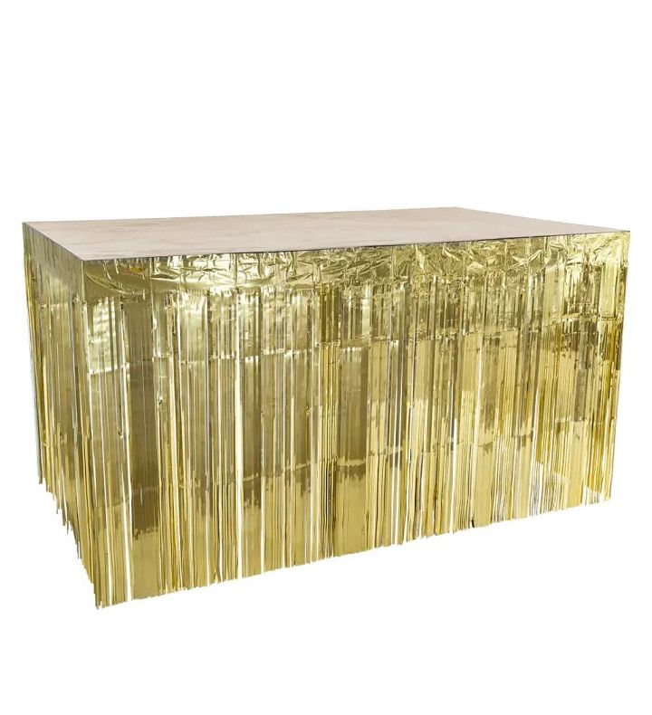 Table skirt Metallic Gold 300 x 74 cm