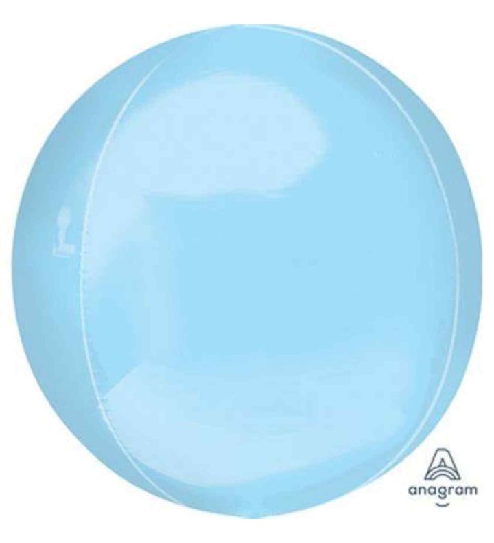 21" Pastel Blue Jumbo Orbz Foil Balloon Pack of 3 