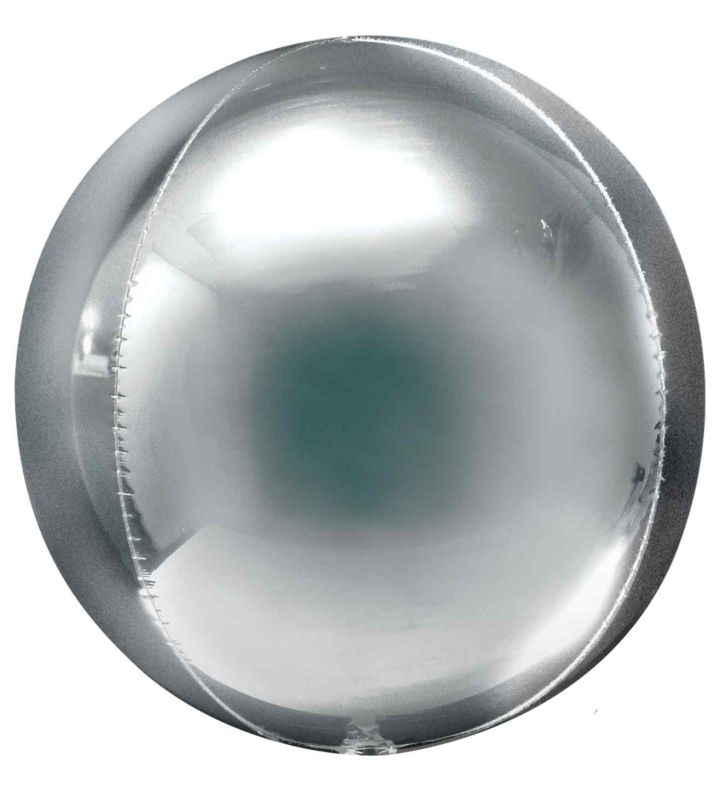 21" Silver Jumbo Orbz Foil Balloon Pack of 3 