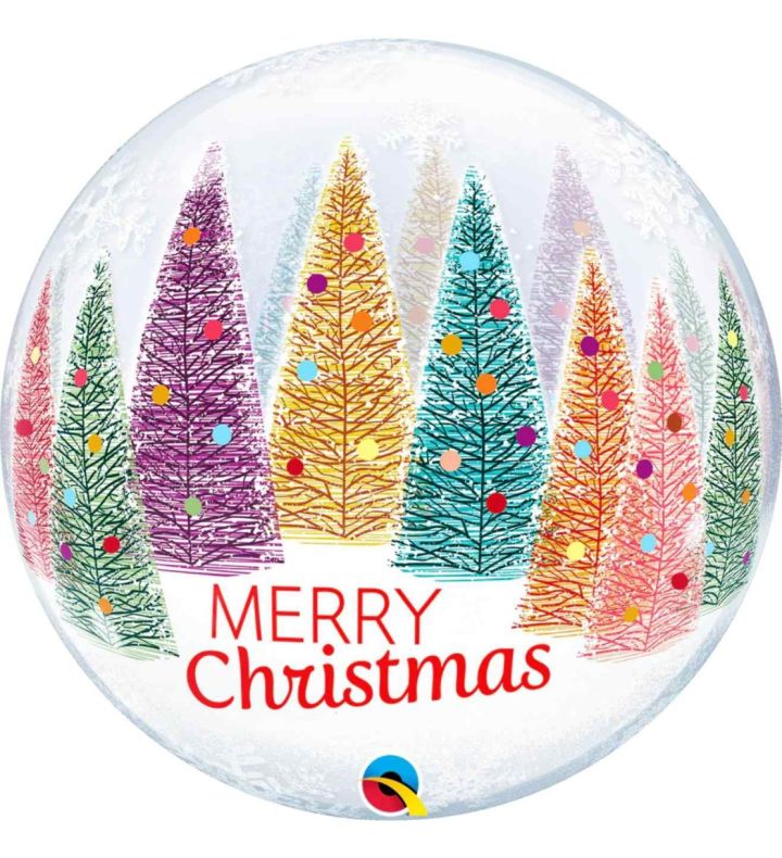 22" Deco Bubble Balloon Christmas Trees & Snowflakes 1ct