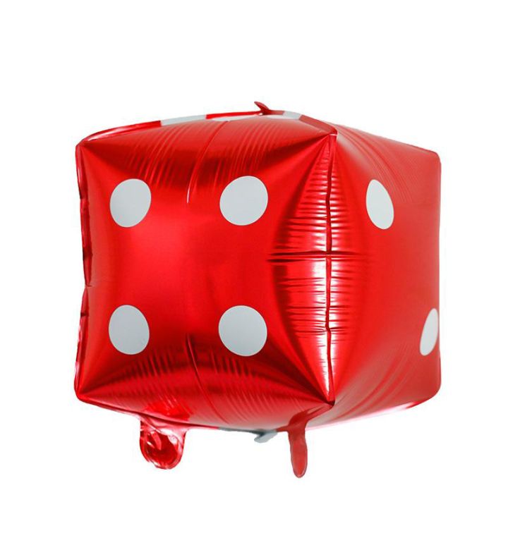 Mini Red Dice Cube Foil Balloon
