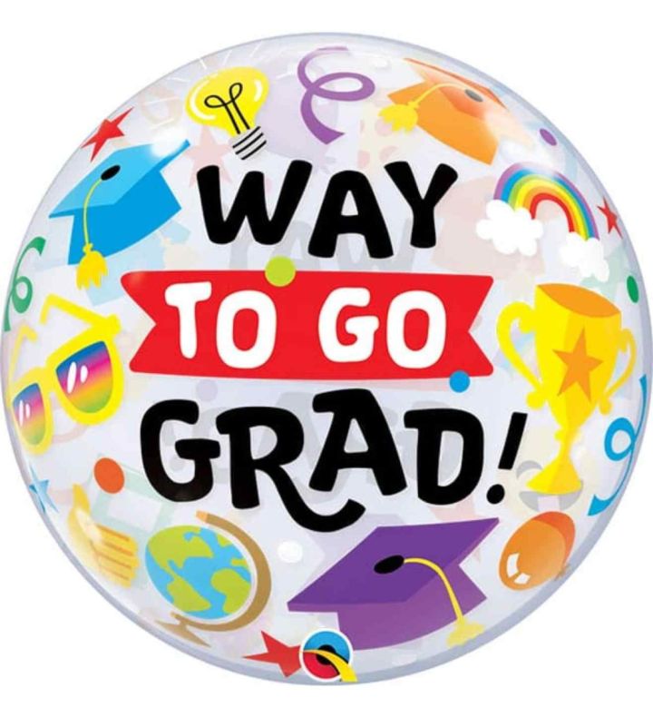 22" Way To Grad! Bubble Balloon