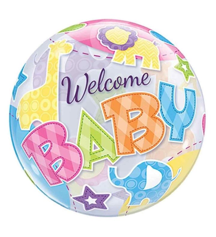 22" Deco Bubble Balloon Welcome Baby 1ct
