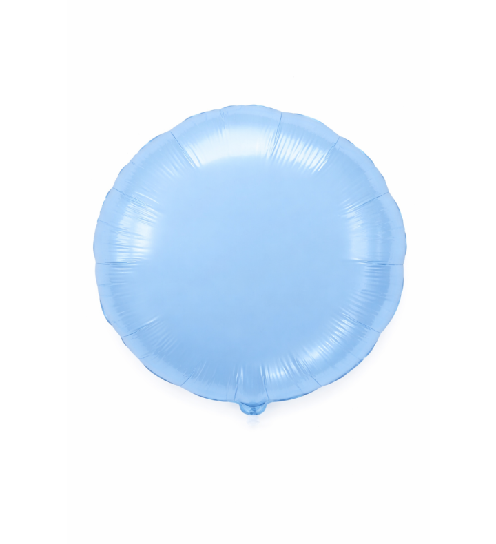  18" North Star Round Pastel Blue Foil Balloon