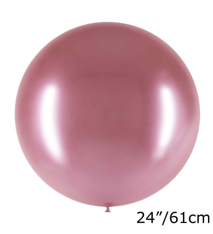 24" Decotex Chromium Mauve 114Latex Balloons 3ct