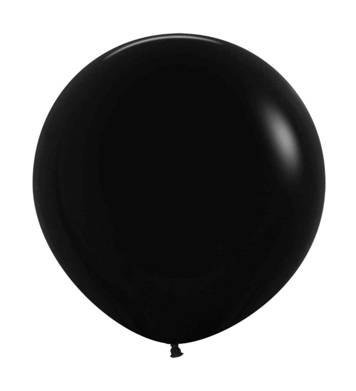 24" Sempertex Black 080 Latex Balloons 3ct