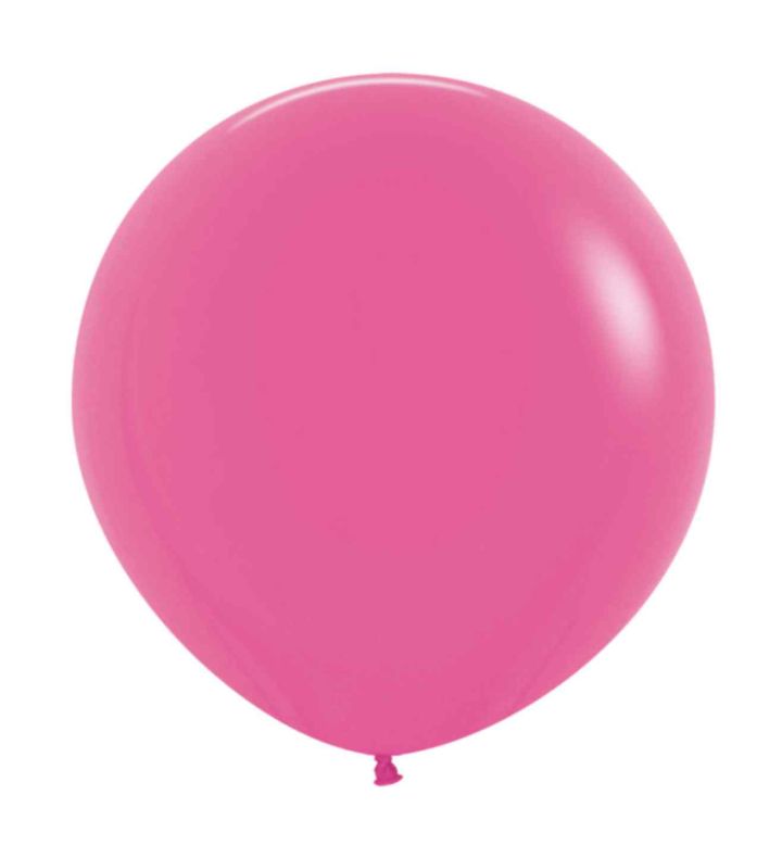 24" Sempertex Pink 009 Latex Balloons 3ct