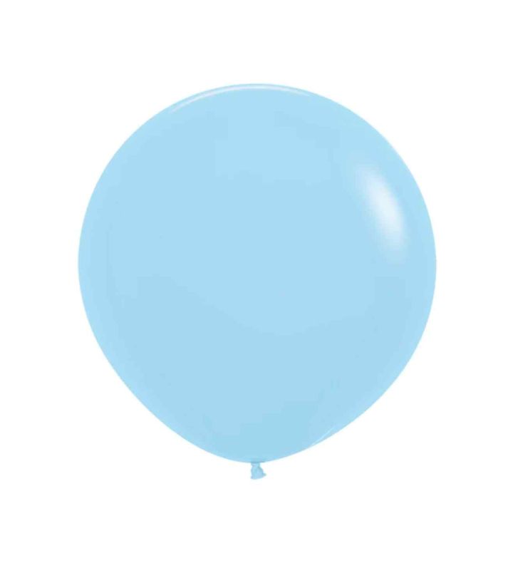 24" Sempertex Pastel Matte Blue 640 Latex Balloons 3ct