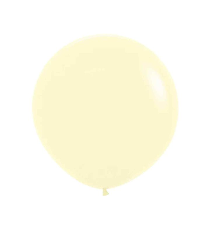 24" Sempertex Pastel Matte Yellow 620 Latex Balloons 3ct