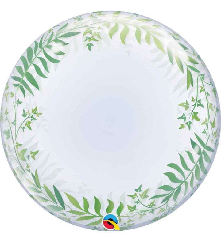 24" Deco Bubble Elegant Greenery Balloon