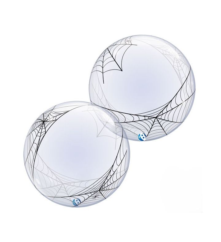 24" Deco Bubble Balloon Spider Web Clear 1ct