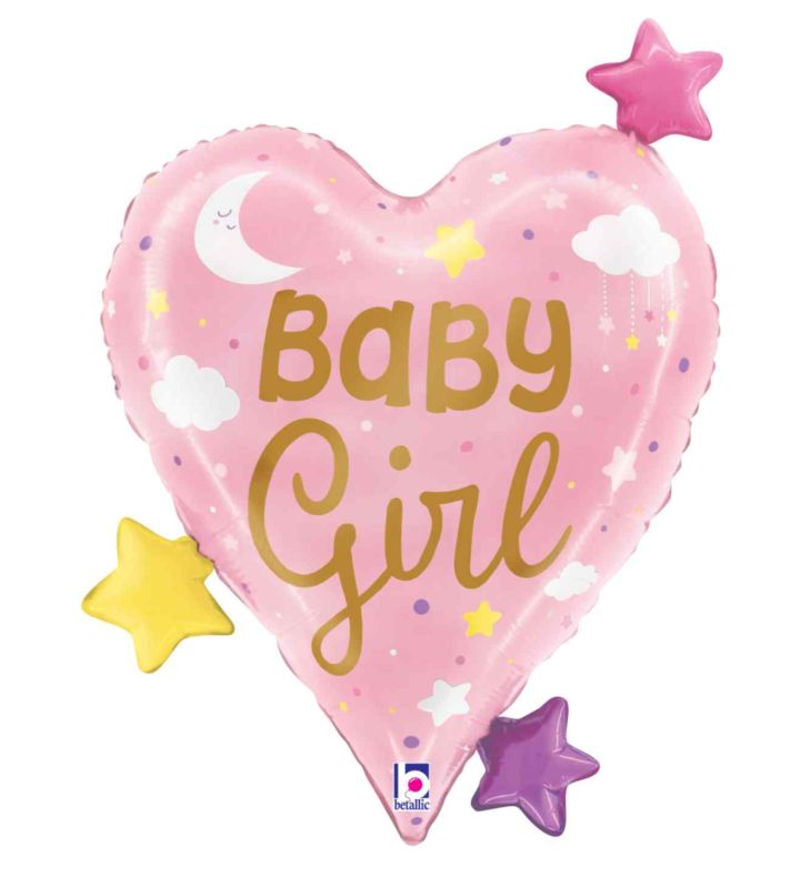 Betallic Baby Girl Hearts Stars Foil